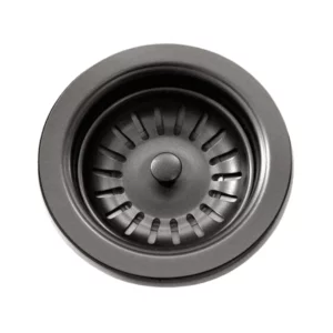 Sink Basket Waste 90x50mm Matte Black A60B Img 1