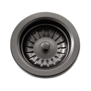 Sink Basket Waste 90x50mm Matte Black A60B Img 1