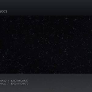 Black marble countertop with subtle white veining, model BS3003.