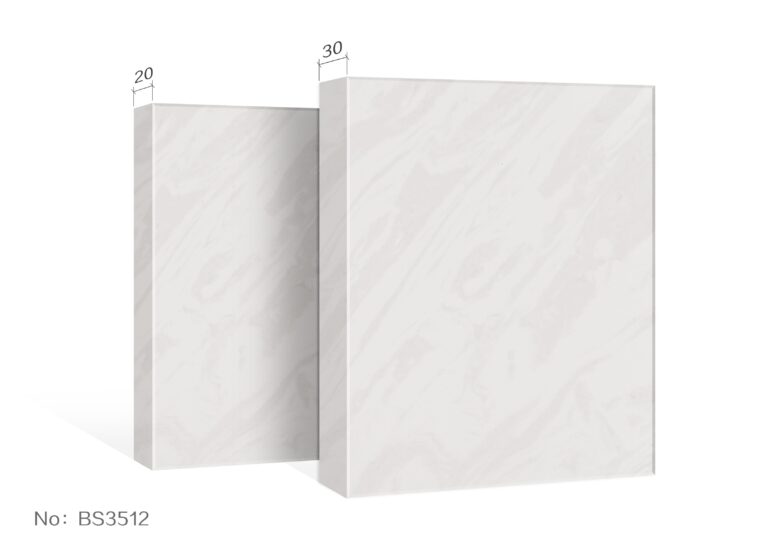 Marble-patterned kitchen panels with dimensions labeled 20 and 30.