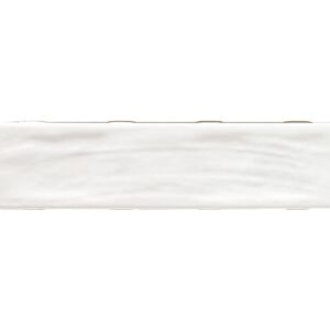 Matte white kitchen tile, rectangular shape, smooth texture.