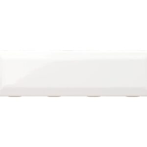 Matte white kitchen tile, rectangular shape, glossy finish.