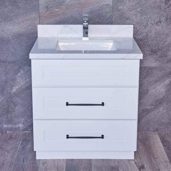 WS-3VDB3020-32.5-2-2-1.jpg White bathroom vanity with marble countertop and modern faucet.