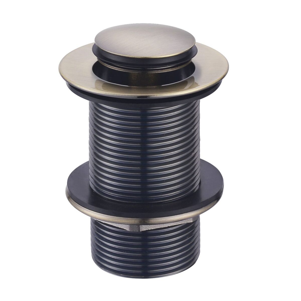 Bronze pop-up waste drain for kitchen sinks.