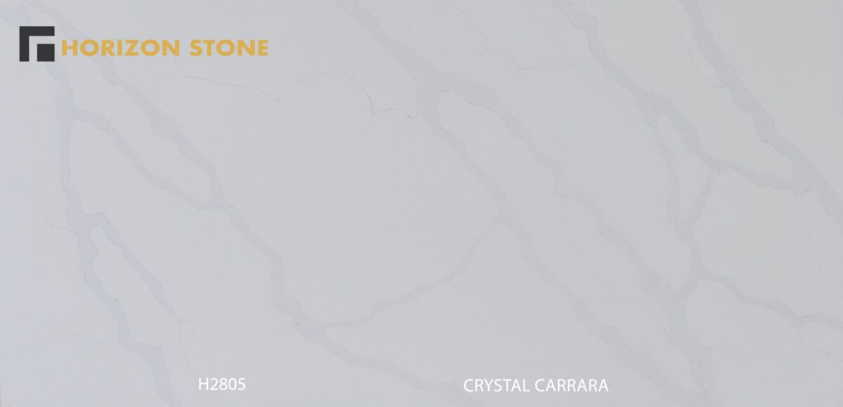 Engineered Stone H2805 Crystal Carrara with subtle veining.