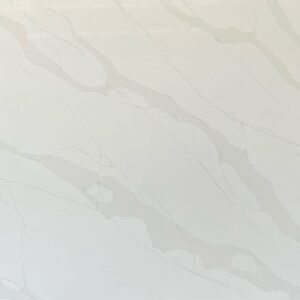 Engineered stone with marble pattern, Bianco Gold design.