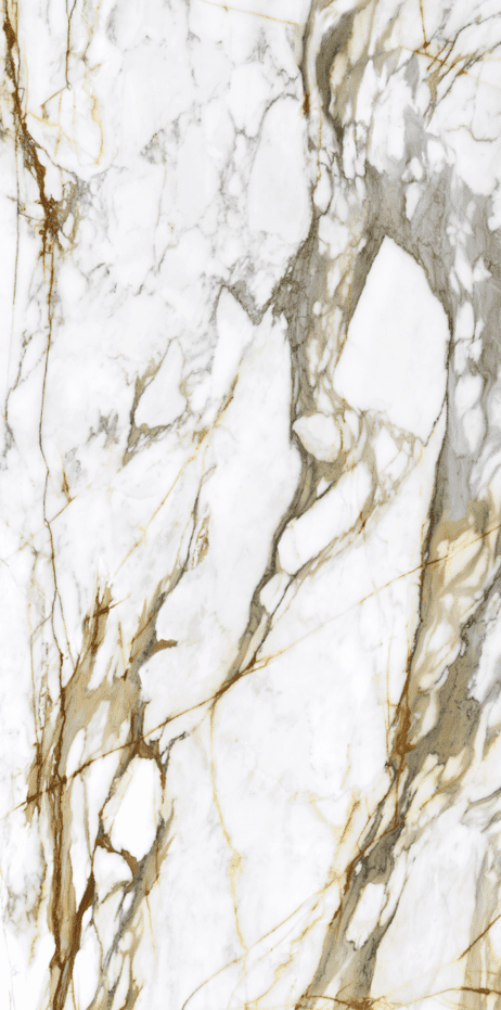Marble slab with gold veining, Extra Statuario Gold Silky Face.