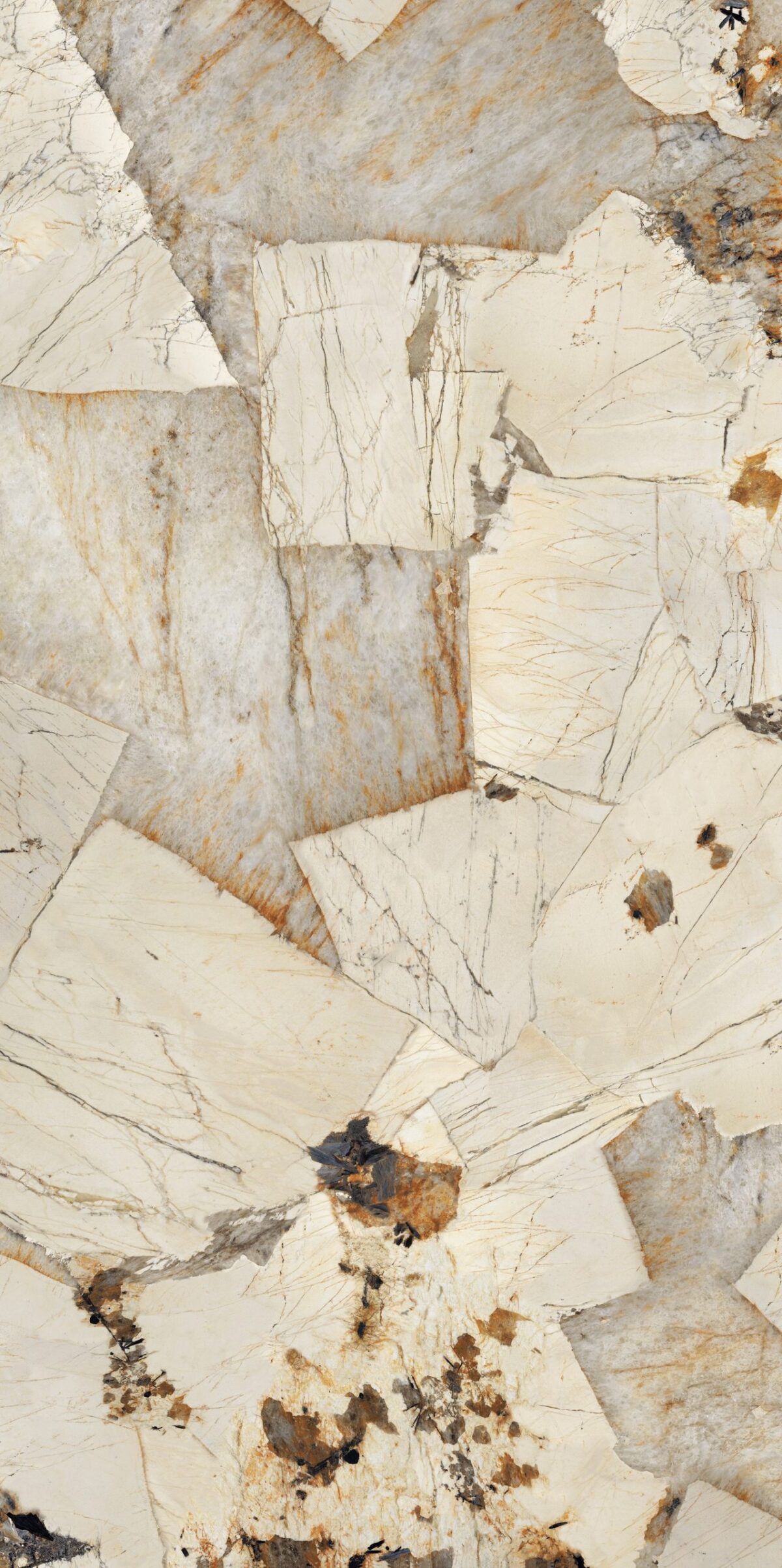 Marble surface with beige and brown veining, Italy Pandora design.