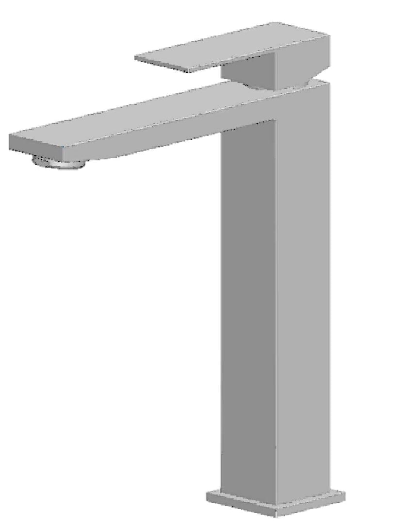 Modern kitchen faucet with sleek, minimalist design.