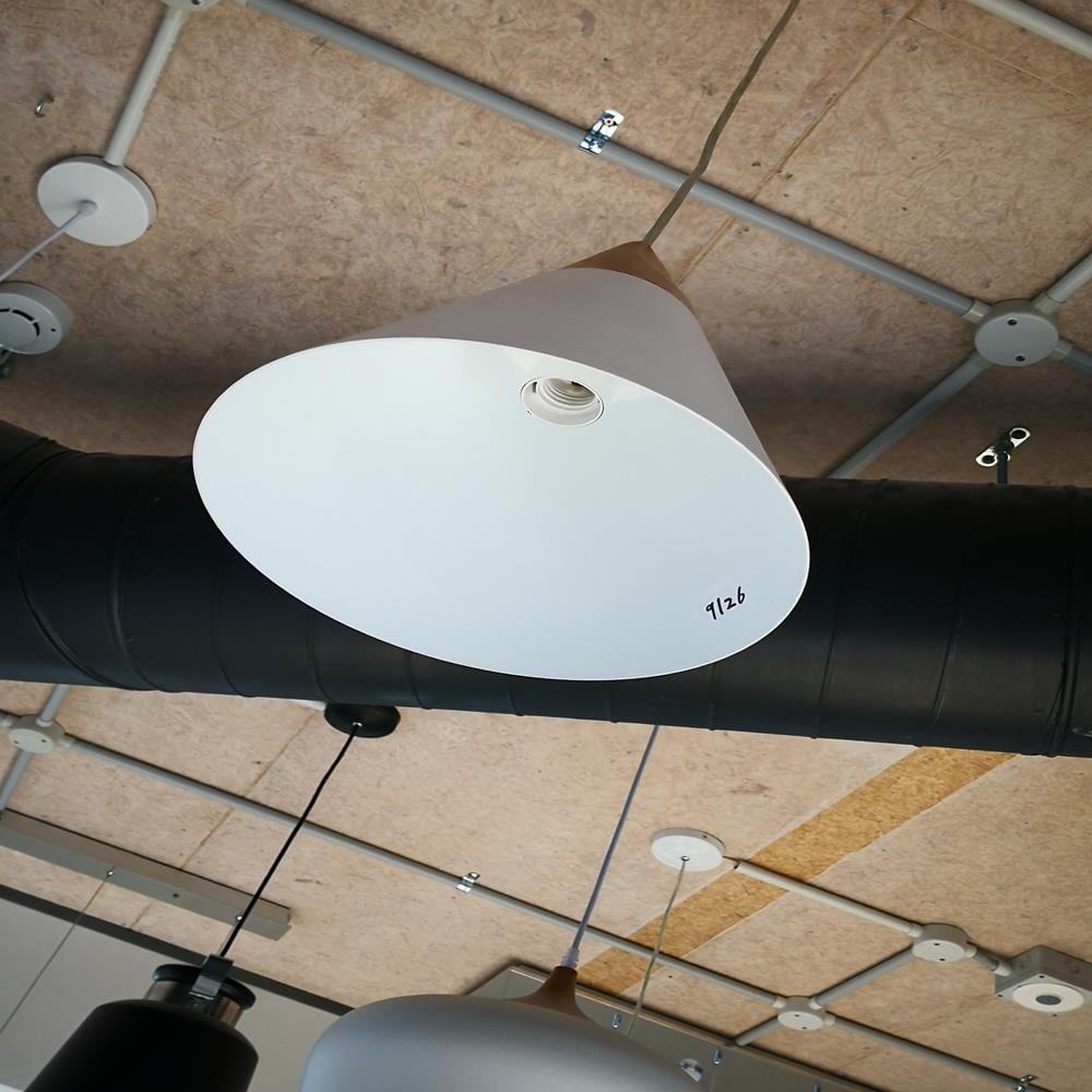 Ceiling light fixture in modern kitchen design.